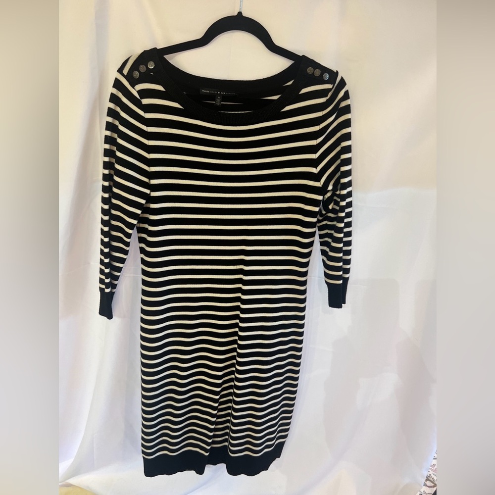 Striped Black and White Dress